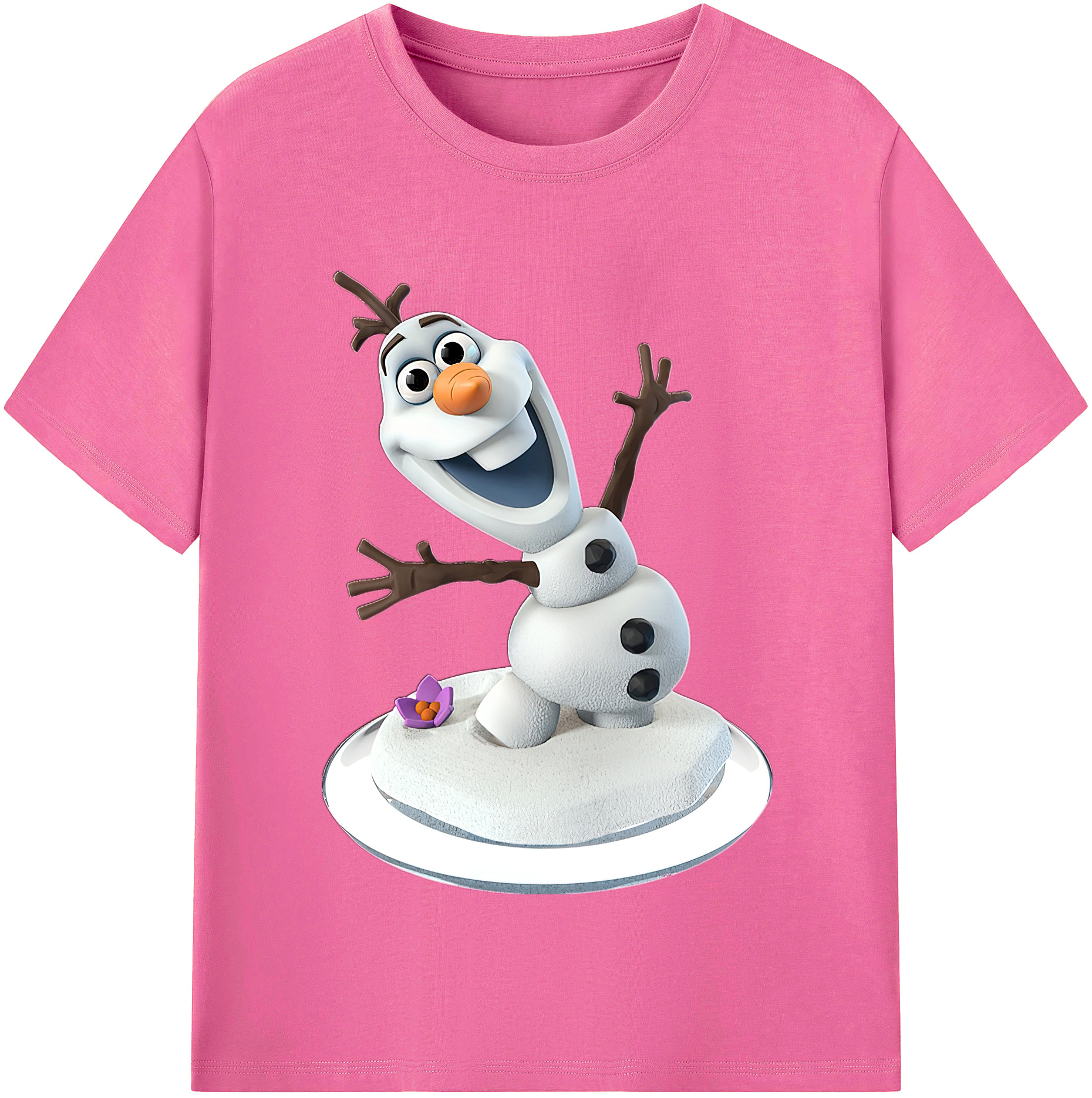 （画像用） アナと雪の女王 アンナ エルサ Frozen Anna Elsa レディースカジュアルプリントTシャツ（綿100％）